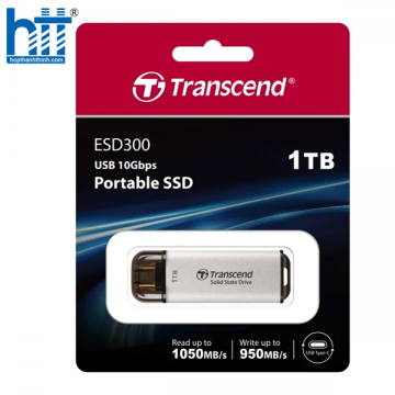 Ổ CỨNG DI ĐỘNG PORTABLE SSD 1TB TRANSCEND ESD310S MÀU BẠC