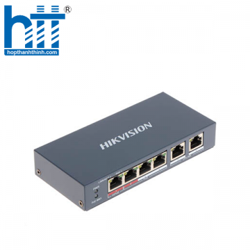 Switch PoE 4 cổng Hikvision DS-3E1106P-EI/M 4 10/100 Mbps PoE port, 2 10/100 Mbps RJ45 port