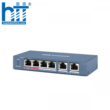 Switch PoE 4 cổng Hikvision DS-3E1106P-EI/M 4 10/100 Mbps PoE port, 2 10/100 Mbps RJ45 port