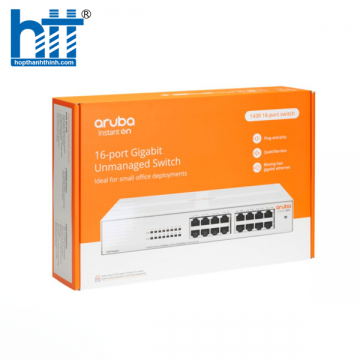 Switch Aruba Instant On 1430 16G R8R47A (Gigabit (1000Mbps)/ 16 Cổng/ Vỏ Thép)