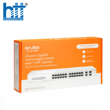 Switch Aruba Instant On 1430 26G 2SFP R8R50A (Gigabit (1000Mbps)/ 24 Cổng/ Vỏ Thép)