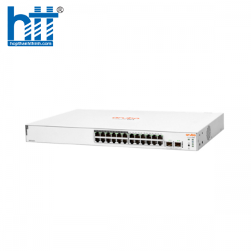 Switch Aruba Instant On 1830 24G JL813A 195W (Gigabit (1000Mbps)/ 24 Cổng/ 2 SFP/ Smart Switch/ 12 cổng PoE/ Vỏ Thép)