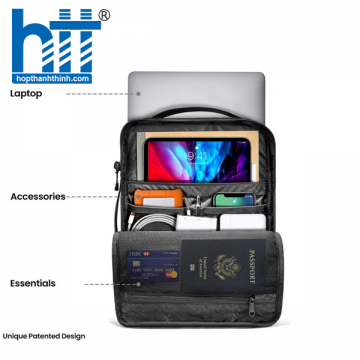 TÚI ĐEO CHÉO TOMTOC (USA) URBAN CODURA SHOULDER BAGS FOR MACBOOK 13″14″, ULTRABOOK 13″ H14-C01 (A04D2)