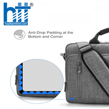 TÚI XÁCH TOMTOC (USA) BRIEFCASE PREMIUM FOR MACBOOK 13″14″, ULTRABOOK 13″ GRAY- A43D3G3 (A50-C01G)