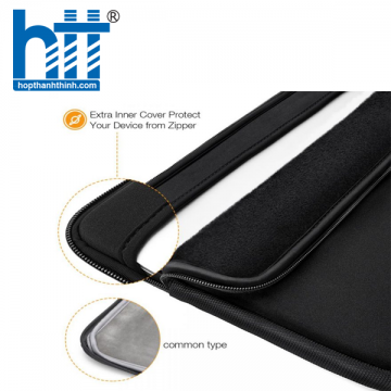 TÚI CHỐNG SỐC TOMTOC (USA) SLIM MACBOOK PRO 13” NEW BLACK