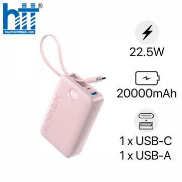Pin Dự Phòng Anker 20000 22.5W (Built-In USB-C Connector) - A1647 Pink