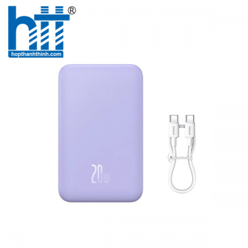Sạc dự phòng Baseus Magnetic Mini Air Wireless 10000mAh 20W Type C - Nebula Purple LVB031-1V-20 (P10059001513-00)