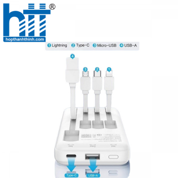 Sạc dự phòng PISEN QUICK PowerFo Library 10000mAh (Led) 20W TS-D329