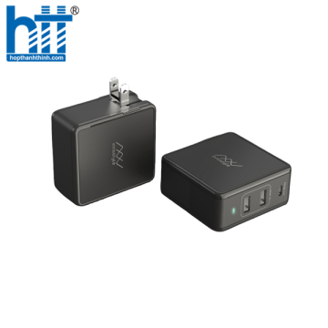 SẠC ĐA CỔNG MACBOOK INNOSTYLE GOMAX PLUS 73W (USB-C PD 61W + 2*USB A SMART AI)-IC73-3PD Black