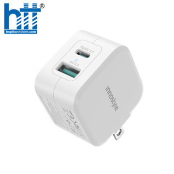 Cốc sạc nhanh Innostyle Minigo Pro III Dual PD/QC3.0 20W White (IC20-2PDWHI)