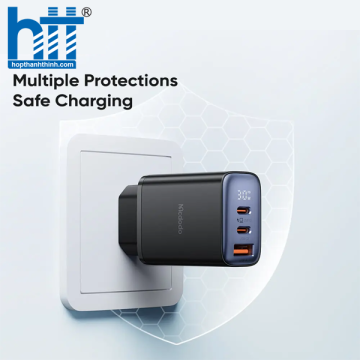 Cốc Sạc Nhanh Mcdodo30W 3-Port Power Digital Display Fast Charger (2Type-C + USB) CH-2180