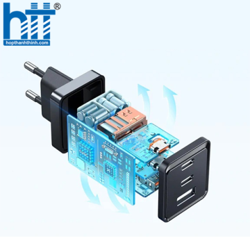 Cốc Sạc Nhanh Mcdodo 67W 2C1U Gan5 mini Fast Charger Kit Pro (2 Type-C + USB, Kèm cáp) CH-1543