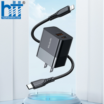 Cốc Sạc Nhanh Mcdodo Hydrogen Series 20W Charger + C to L Cable Set (Kèm cáp sạc C to iP, Chân dẹp US) CH-1312