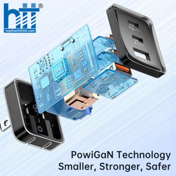 Cốc Sạc Nhanh Mcdodo 67W Dichromatic GaN 5 Mini Fast Charger (Chân cắm dẹp US, 2 TypeC + USB) CH-1481