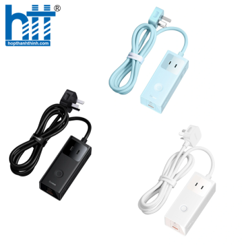 Cốc sạc nhanh 40W Baseus PowerCombo Digital PowerStrip 6IN1 ( 3 AC + 2 Type C +USB ) PSLA010001