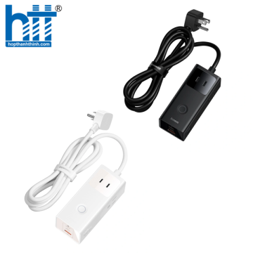 Cốc sạc nhanh 40W Baseus PowerCombo Digital PowerStrip 6IN1 ( 3 AC + 2 Type C +USB ) PSLA010101
