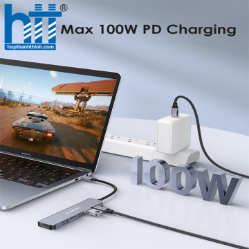 Bộ chuyển đổi USB-C 6 trong 1 CE17H - GREY