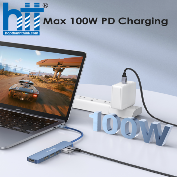 Bộ chuyển đổi USB-C 6 trong 1 CE17H - BLUE