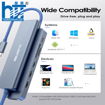 Bộ chuyển đổi USB-C 7 trong 1 CE18HCR - BLUE