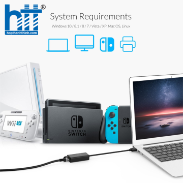 Bộ chuyển đổi USB-A sang RJ45 (1000M)Lention HU404GE WHITE