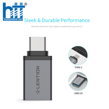 Đầu chuyển đổi USB-C sang USB-A 3.0  Lention C3 Grey