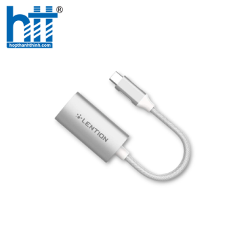 Bộ chuyển đổi Type C sang VGA(1080P) Lention CU606V - Silver