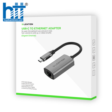 Bộ chuyển đổi USB-C sang RJ45 (1000M) Lention CU604E Grey