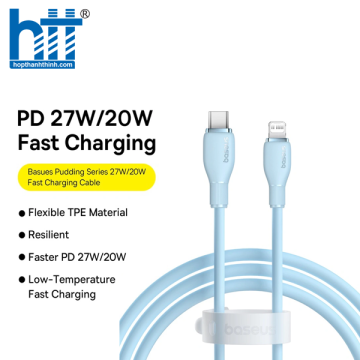 Cáp Sạc Nhanh Baseus Pudding Series Fast Charging Cable Type-C to iP 20W P10355701311-01 2M