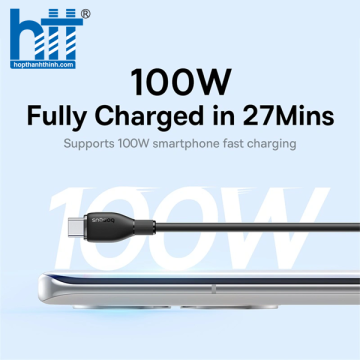 Cáp Sạc Nhanh Baseus Pudding Series Fast Charging Cable USB to Type-C 100W BLACK 2M