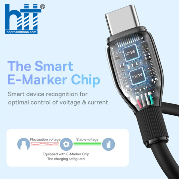 Cáp Sạc Nhanh Baseus Pudding Series Fast Charging Cable Type-C to Type-C 100W PURPLE 2M