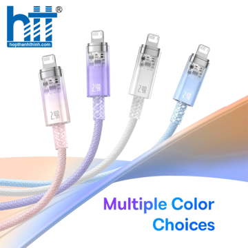 Cáp Sạc Nhanh USB to iP Baseus Explorer Series Fast Charging Cable with Smart Temperature Control WHITE 2M