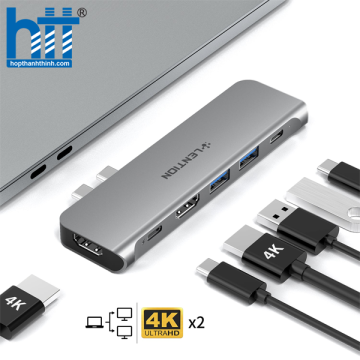 Bộ chuyển đổi USB-C 6 trong 1 Lention CS67H