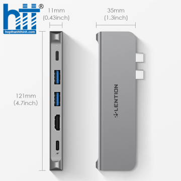 Bộ chuyển đổi USB-C 6 trong 1 Lention CS67H