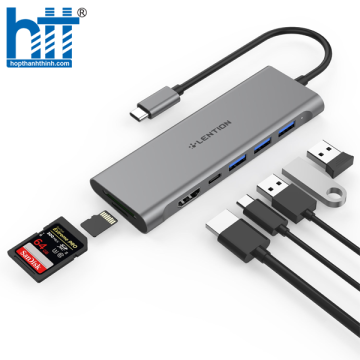 Bộ chuyển đổi USB-C 7 trong 1 Lention C36BHCR GREY