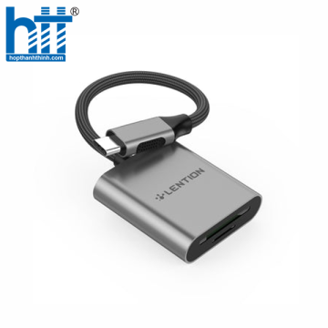 LENTION Đầu đọc thẻ USB-C sang SD / Micro SD, Bộ chuyển đổi thẻ SD 3.0 (CB-C8) GREY