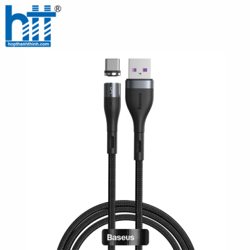 Cáp sạc nam châm 100W cho Laptop Baseus Zinc Magnetic Series Type C to DC Square Port Black
