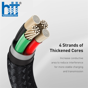 Cáp sạc nhanh, siêu bền Baseus Cafule Metal Series Lightning dùng cho iPhone/ iPad