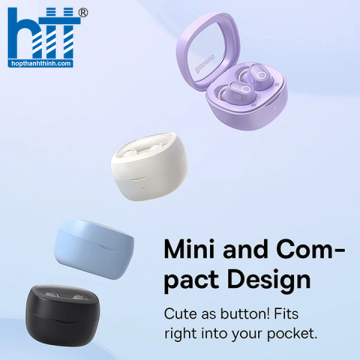 Tai Nghe Bluetooth OS-Baseus Bowie WM02 True Wireless Earphones Purple