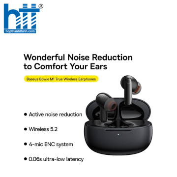 Tai Nghe Bluetooth OS-Baseus Bowie M1 True Wireless Earphones Black