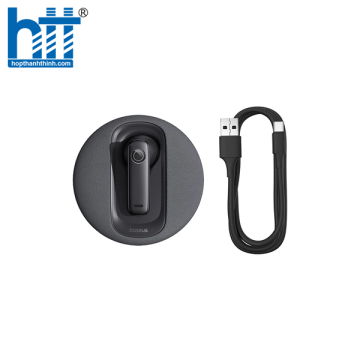 Tai Nghe Bluetooth Trên Xe Ô Tô Baseus C-Mic CM10 Smart Unilateral Wireless Earphone for Car Black