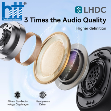 Tai Nghe Chụp Tai Chống Ồn Baseus Bowie H1i Noise-Cancellation Wireless Headphones BlacK