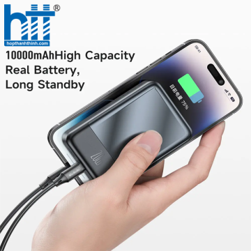 Pin Dự Phòng Không Dây Mcdodo Ambilight Seires 20W Magnetic Wireless Power Bank 10000mAh Black