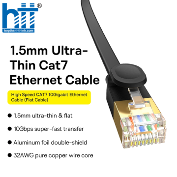 Cáp Mạng Lan 2 Đầu Baseus High Speed CAT7 10Gigabit Ethernet Cable ( Cáp Tròn ) 3M