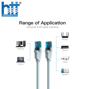 Cáp mạng CAT5E UTP đầu đúc dài 10m Vention