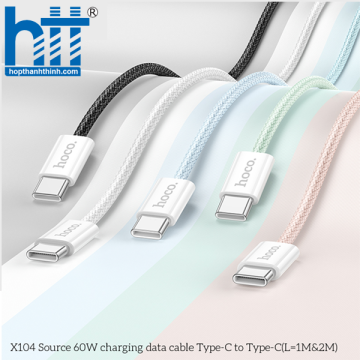 CÁP DỮ LIỆU SẠC X104 SOURCE 60W TYPE-C SANG TYPE-C(L=1M)