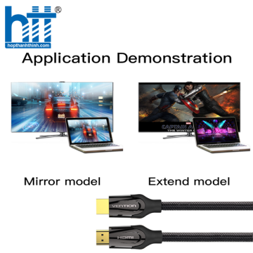 Cáp HDMI 2.0 dài 1.5m bọc lưới Vention Model : VAA-B05-B150