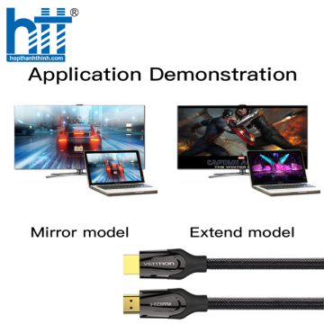 Cáp HDMI 2.0 dài 5m bọc lưới Vention Model : VAA-B05-B500