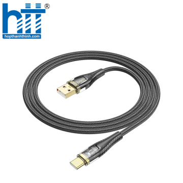 Cáp dữ liệu sạc Type-C phiên bản Discovery trong suốt U121 Gold