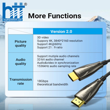 Cáp HDMI quang dài 15M Vention Model : AAYBN