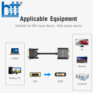 Cáp chuyển đổi DVI (24+1) sang VGA. Vention Model : EBABB